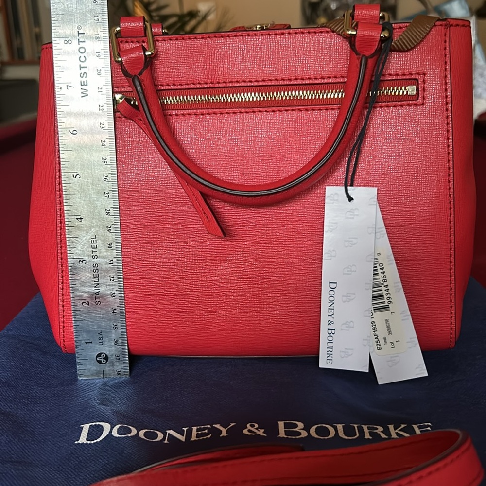 Dooney & Bourke Saffiano Zip Satchel - Picture 5 of 7